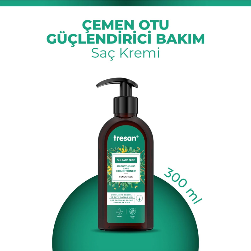 Tresan Çemen Otu Güçlendirici Sülfatsız Bakım Saç Kremi 300 ml