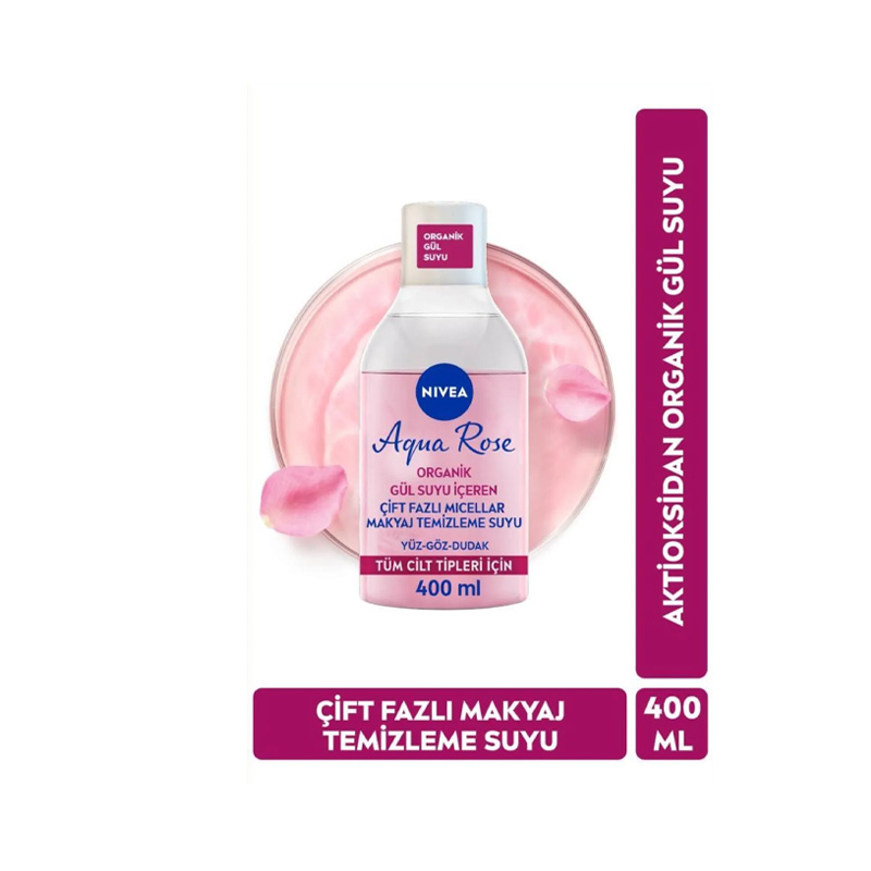 NIVEA Gül Suyu Içeren Çift Fazlı Makyaj Temizleme Suyu 400 ml