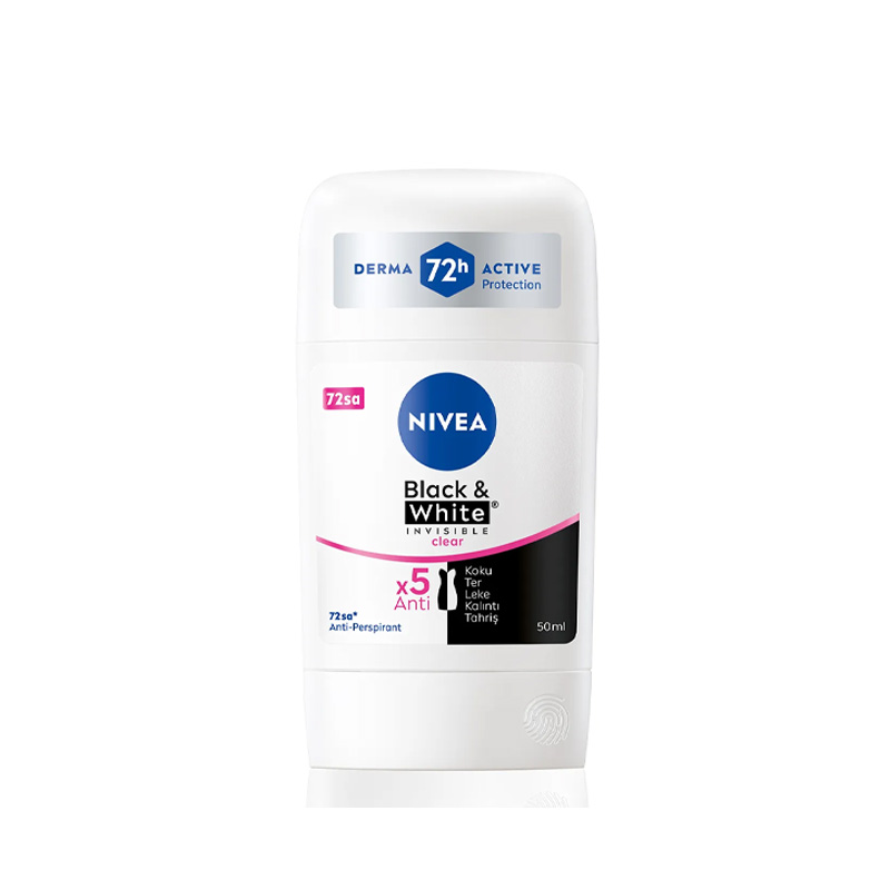 Nivea Stick Deodorant Black&White Invisible Clear Women 50 ml