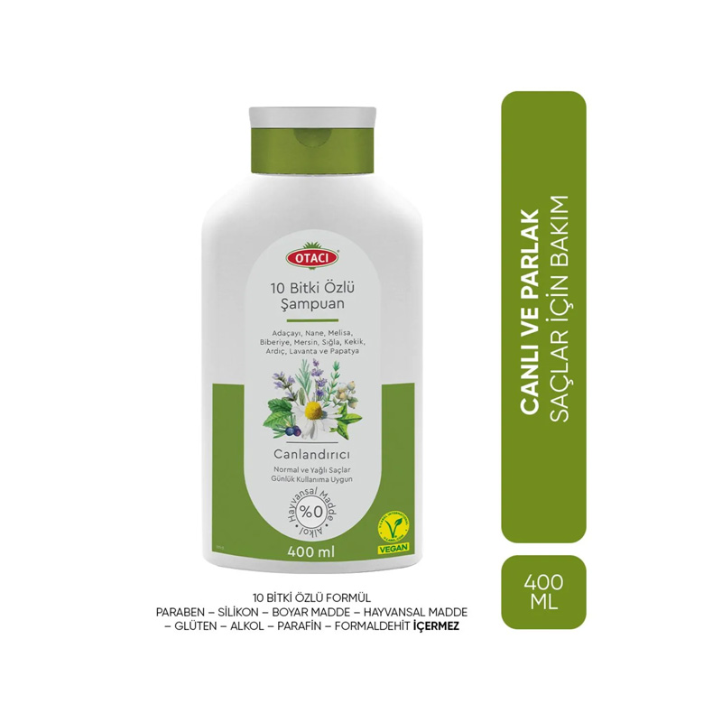 Otacı 10 Bitkili Canlandırıcı Bitki Özlü Şampuan 400ml