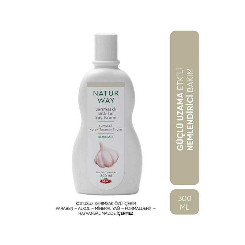 Otacı Naturway Sarımsaklı Bitki Özlü Kokusuz Saç Kremi 300 ml
