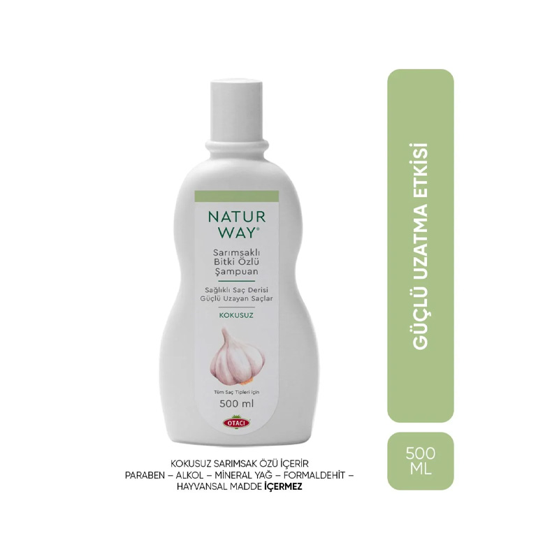 Otacı Naturway Sarımsaklı Bitkisel Şampuan Kokusuz 500ml