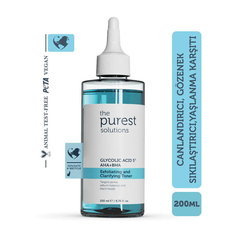 The Purest Solutions Canlandırıcı Ve Gözenek Sıkılaştırıcı Glikolik Asit Tonik 200 Ml