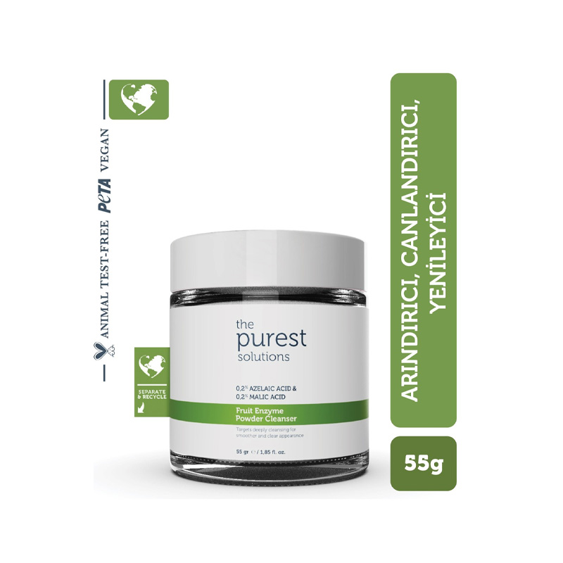 The Purest Solutions Fruit Enzyme Powder Cleanser – %0,2 Azelaic Acid & Malic Acid