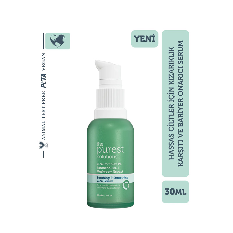 The Purest Solutions Hassas Ciltler İçin Kızarıklık Karşıtı ve Bariyer Onarıcı Cica Serum 30 ml