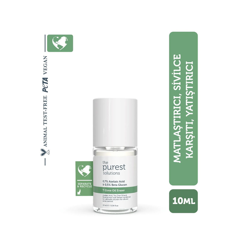 The Purest Solutions Matlaştırıcı ve Sivilce Önleyici Yüz Bakım Maskesi T-Zone – 10 ml