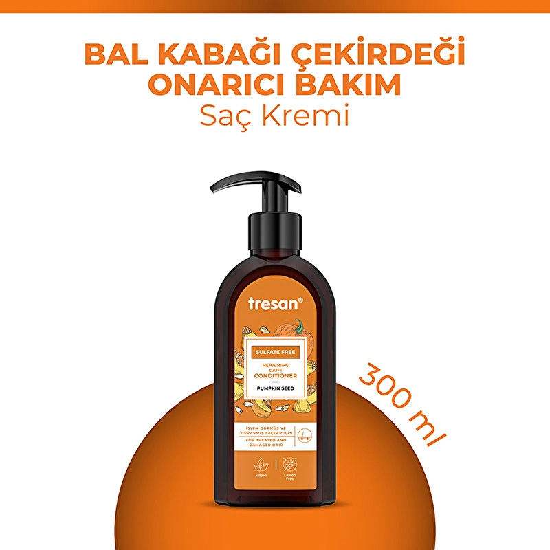 Tresan Bal Kabağı Çekirdeği Onarıcı Sülfatsız Bakım Saç Kremi 300 ml
