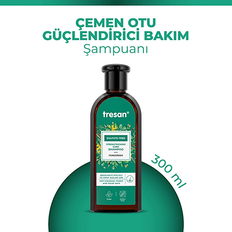 Tresan Çemen Otu Güçlendirici Sülfatsız Bakım Şampuanı 300 ml