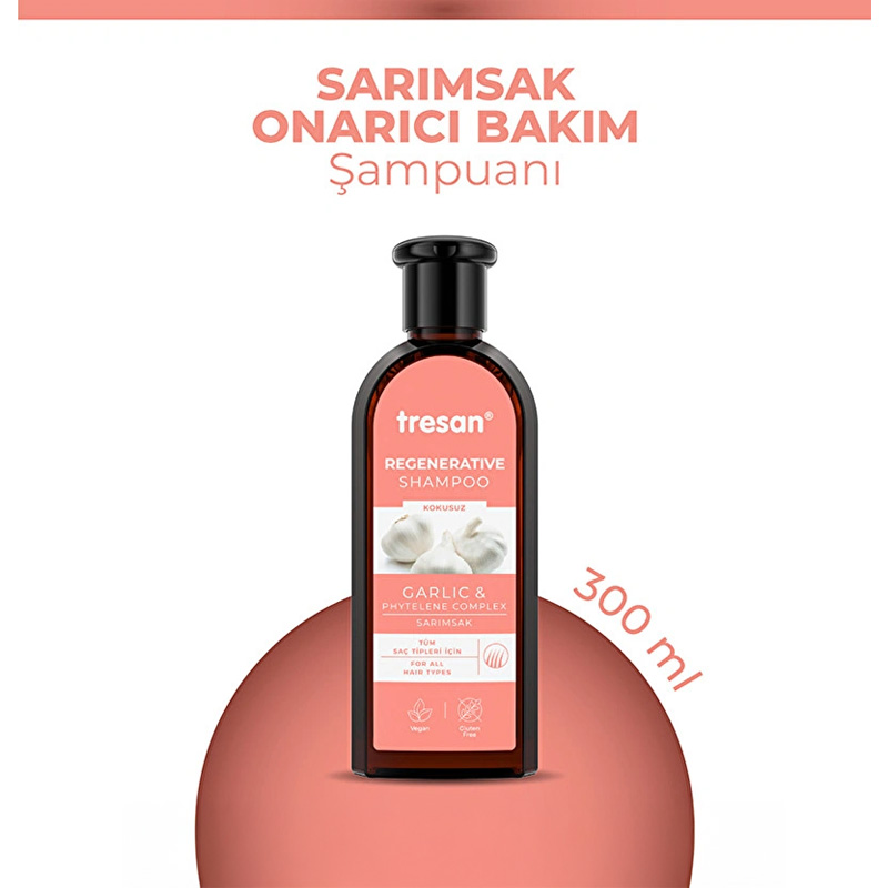 Tresan Sarımsaklı Onarıcı Bakım Şampuanı 300 Ml
