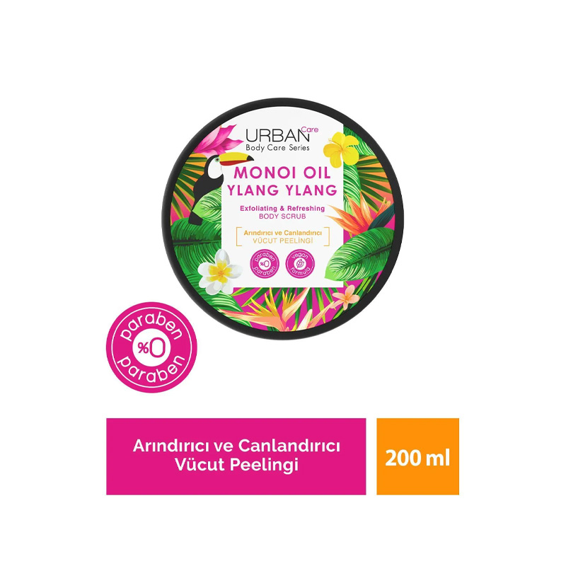 Urban Care Monoi Oil & Ylang Ylang Canlandırıcı ve Nemlendirici Vücut Peelingi 200 ml-vegan
