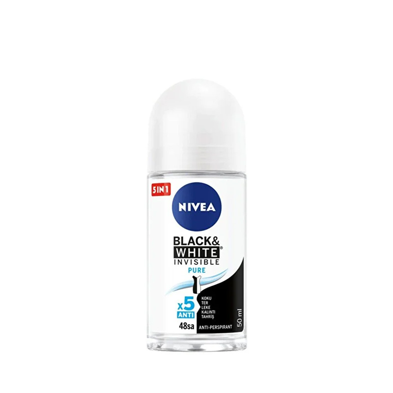 Nivea Roll On 50 Ml Kadın Invisible Black & White Pure