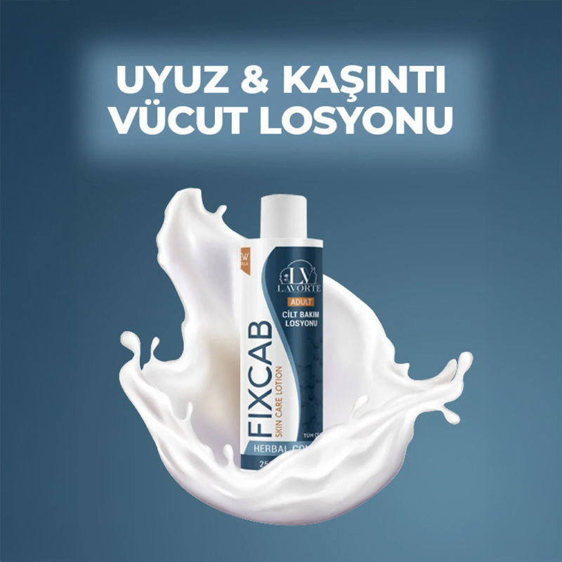 LavorTe FixCab Yetişkin Vücut Losyonu – Uyuz ve Yoğun Kaşıntı Karşıtı, Hassas Ciltler İçin Rahatlatıcı Bakım