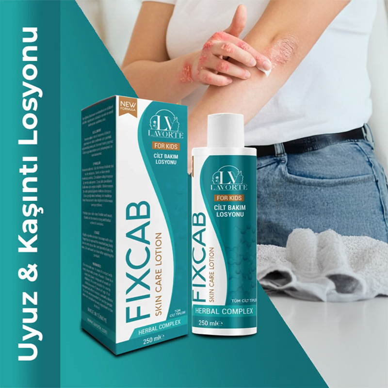 Lavorte FixCab Çocuk Vücut Losyonu – Kaşıntı Karşıtı, Hassas Ciltlere Özel Rahatlatıcı Bakım