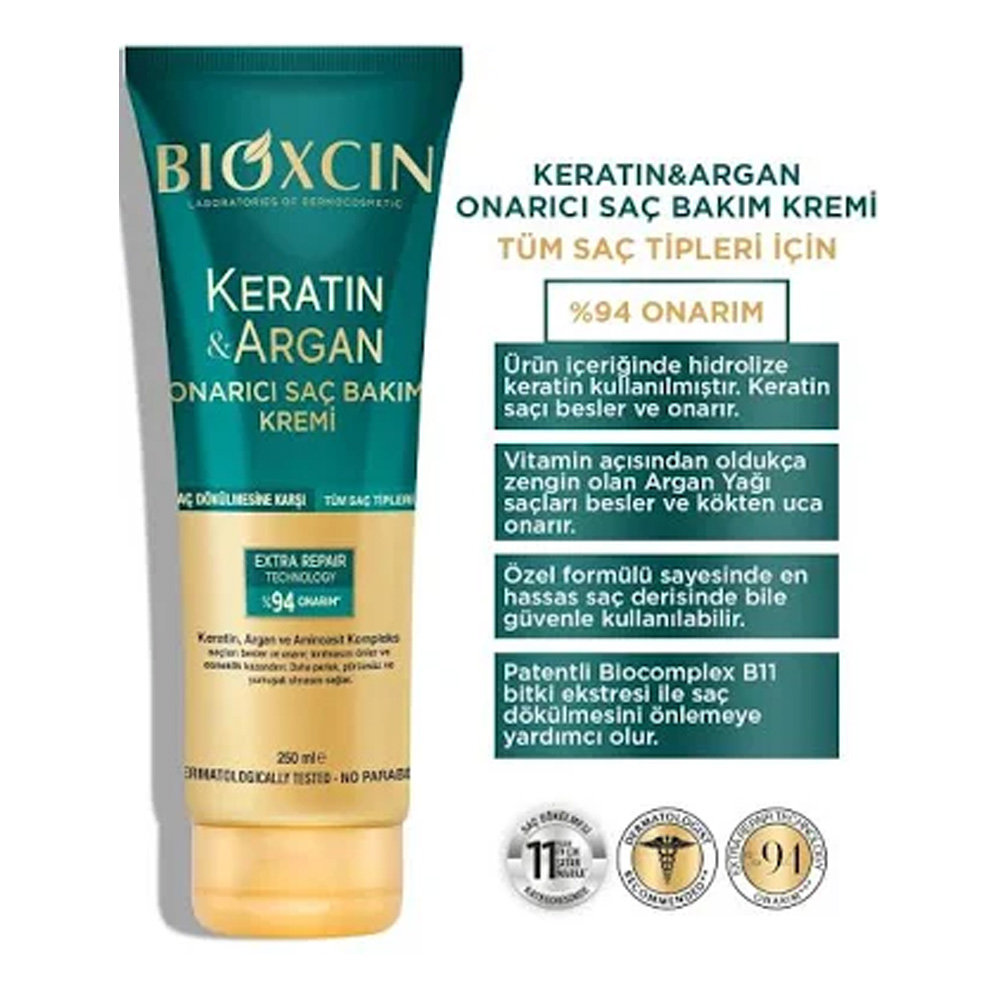 BIOXCIN Keratin & Argan Saç Kremi 250 ml